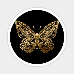 Gold Butterfly Magnet